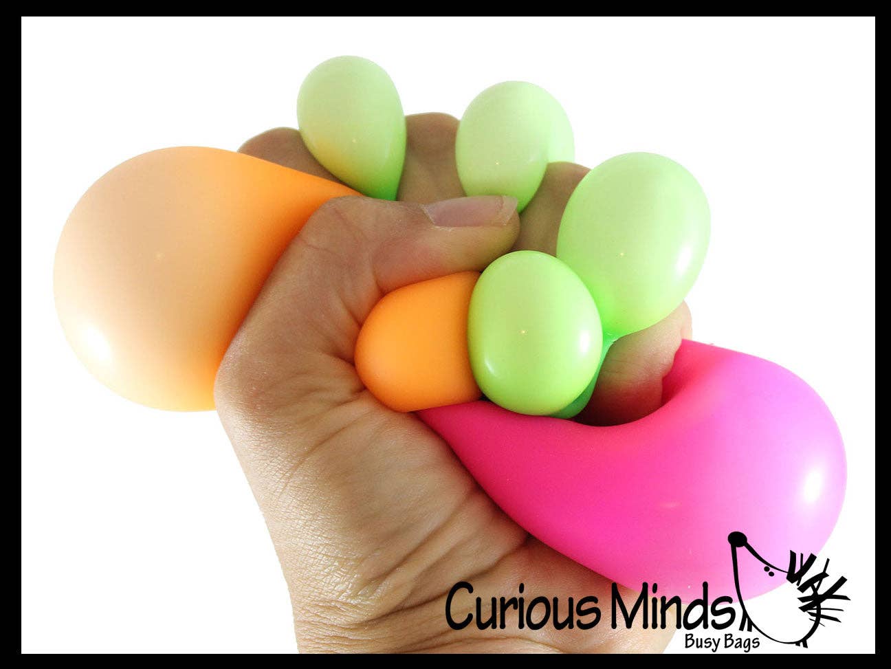 1 Box of 3 Soft Doh Filled 2" Stress Ball - Squishy Gooey