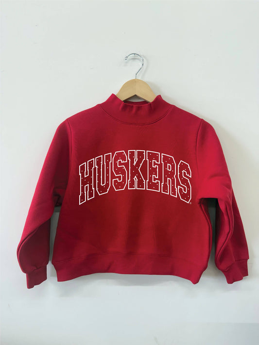 Kid's NE Polka Dot Puff Sweatshirt