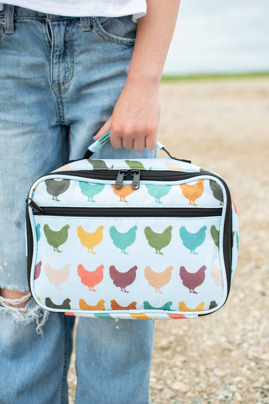 Colorful Chickens Lunch Bag