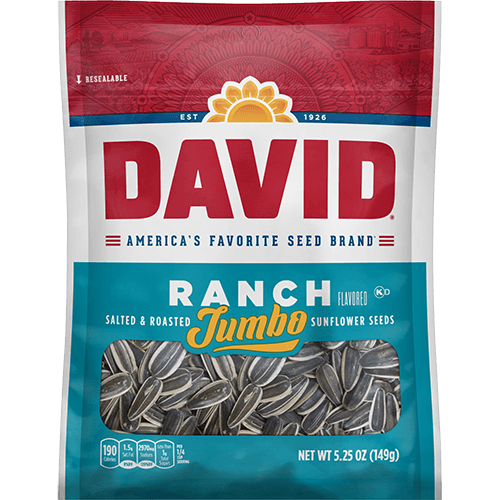 David Sunflower Seeds, Ranch, 5.25oz, 12ct