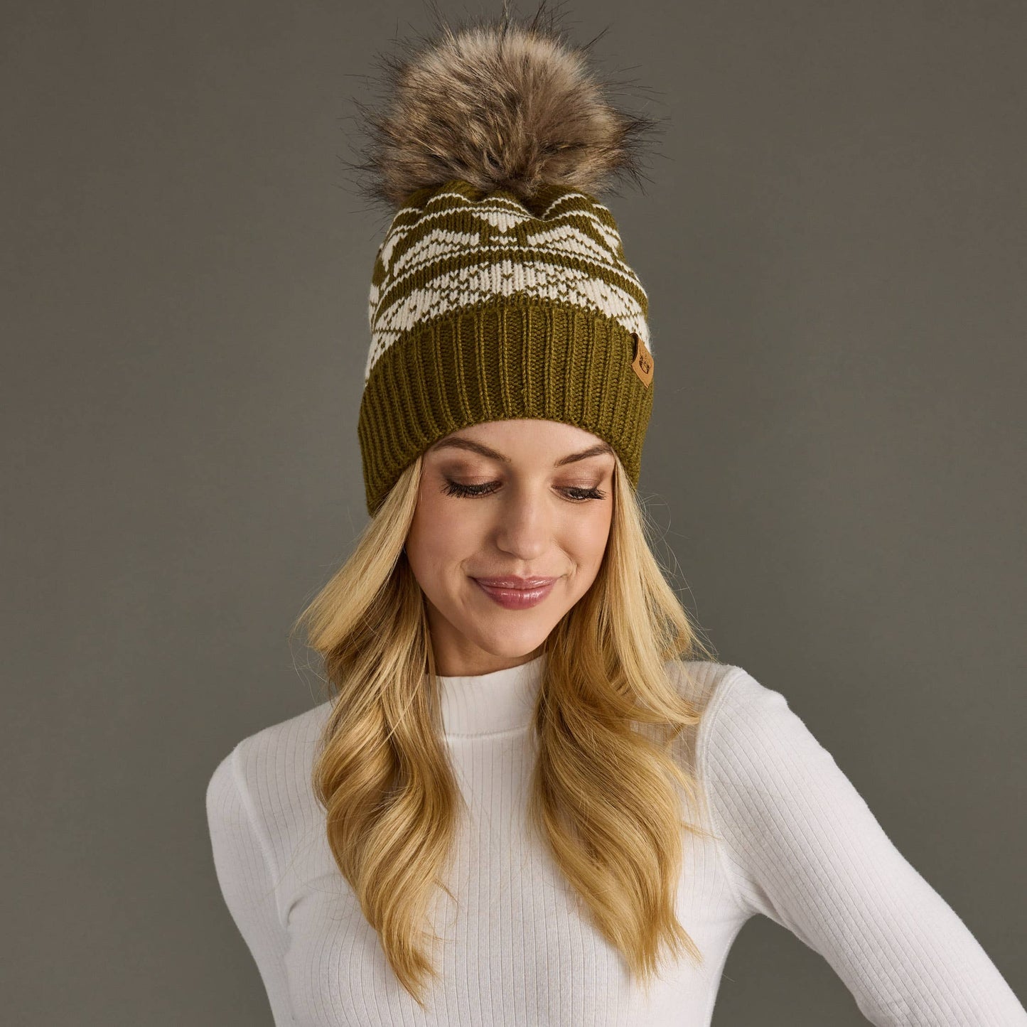 Patterned Pom Hat