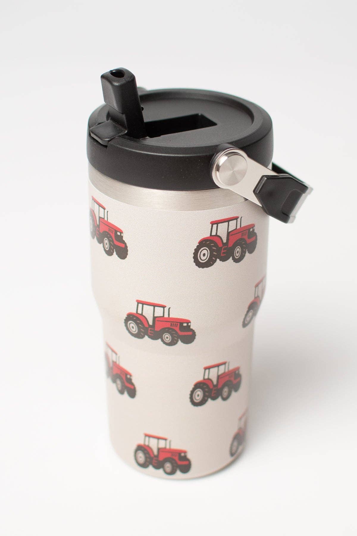 Classic Red Tractor 20oz Kids Bucket Handle Tumbler