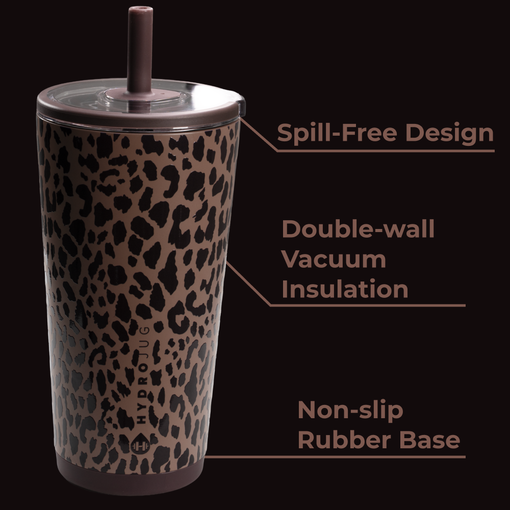Brown Leopard HydroJug 20oz Everyday Tumbler