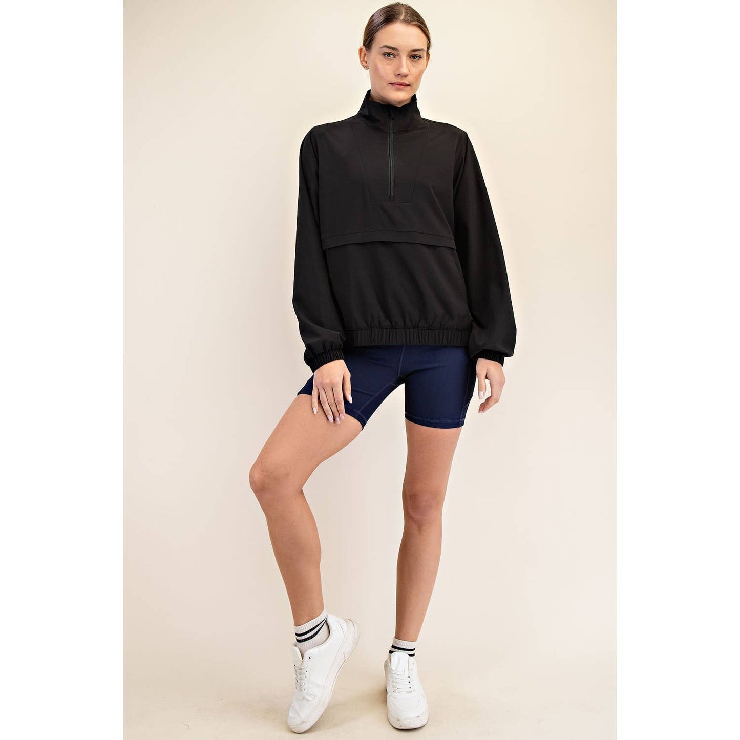 CRINKLE QUARTER ZIP JACKET