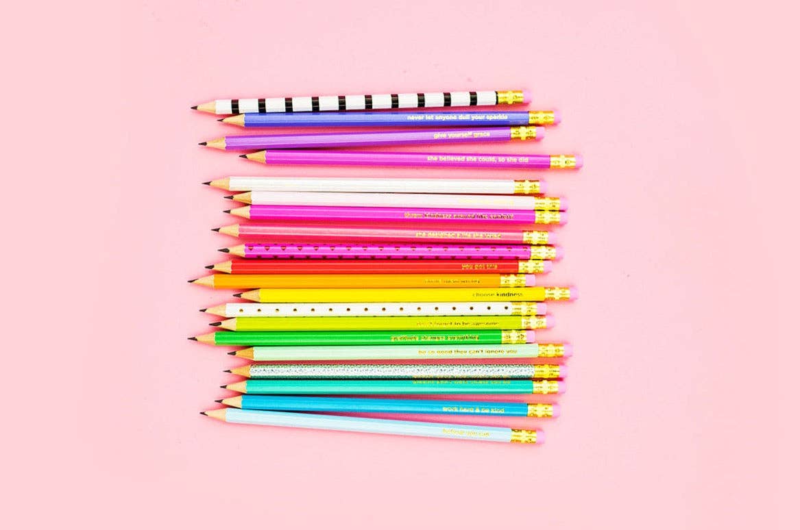 Pencil Set - Motivational - 22 Pcs