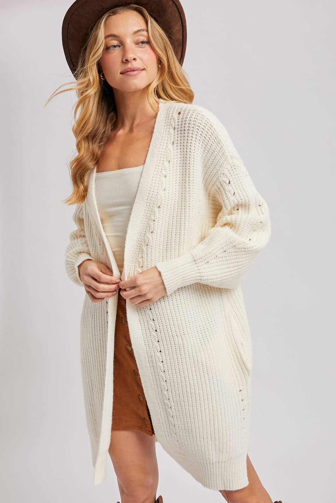LONG KNIT SWEATER CARDIGAN