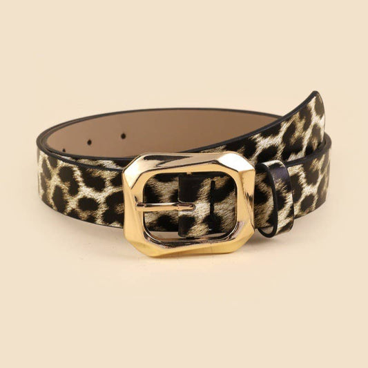 TEXTURED ANGLED RECTANGLE SHAPED BUCKLE | 40BT651: ANIMAL