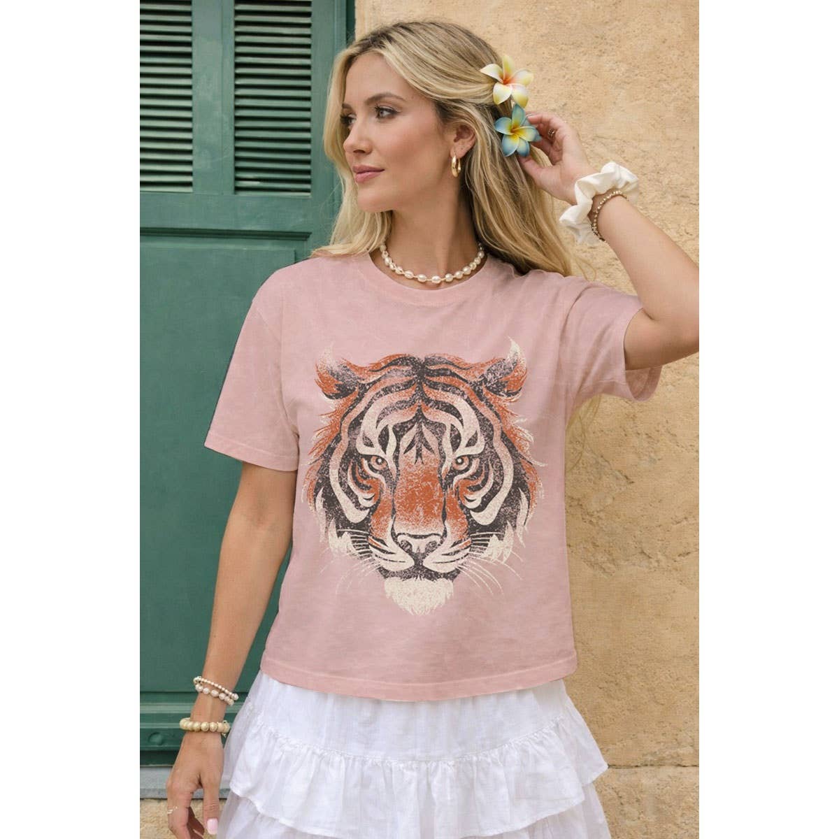 TIGER BIG FACE MINERAL GRAPHIC TEE