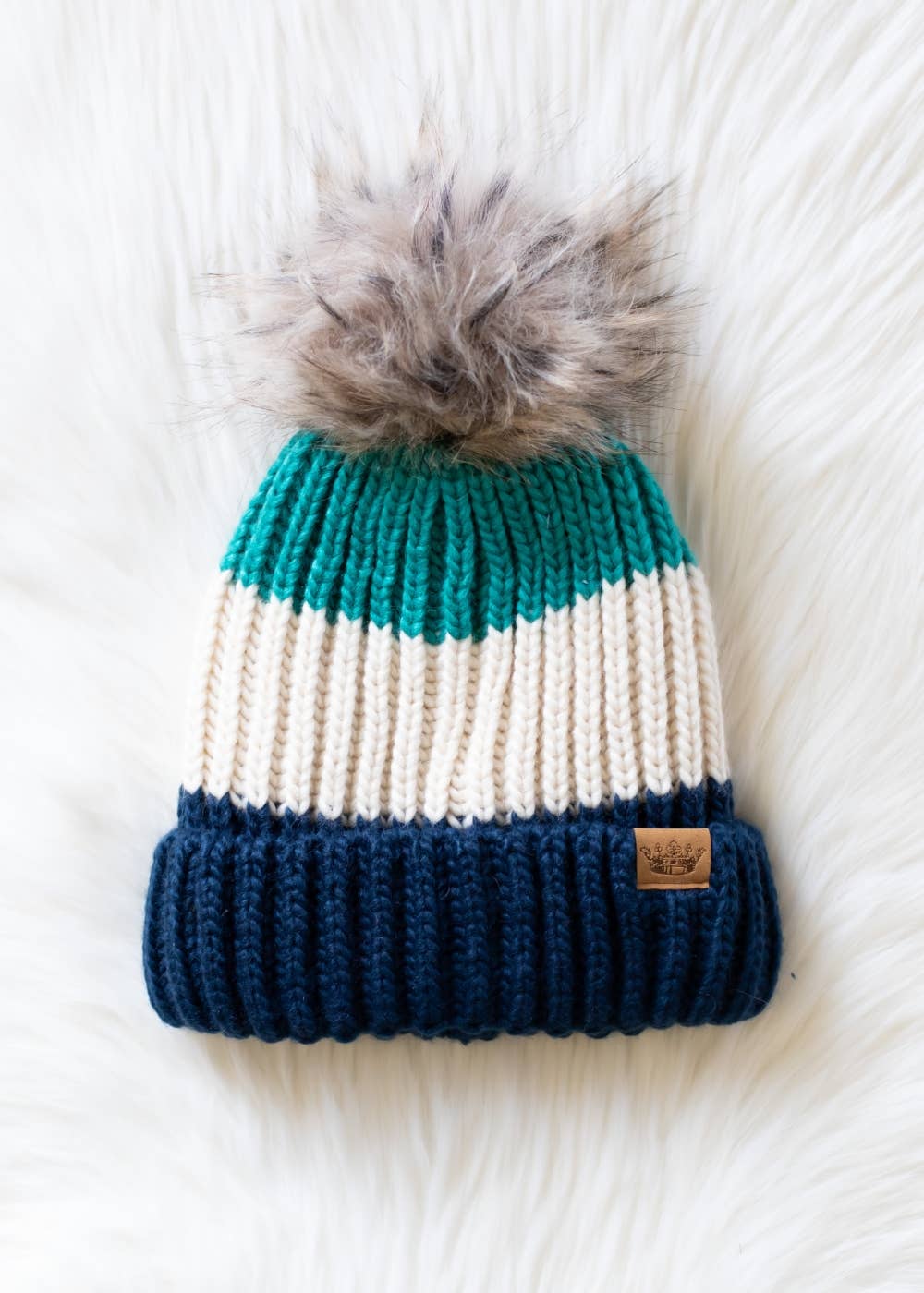 Color Block Pom Hat
