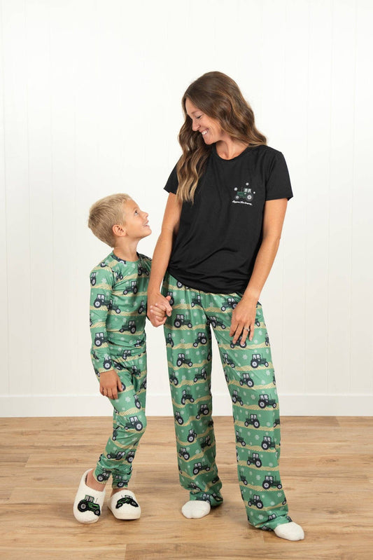 Green Tractor Pajama Pants