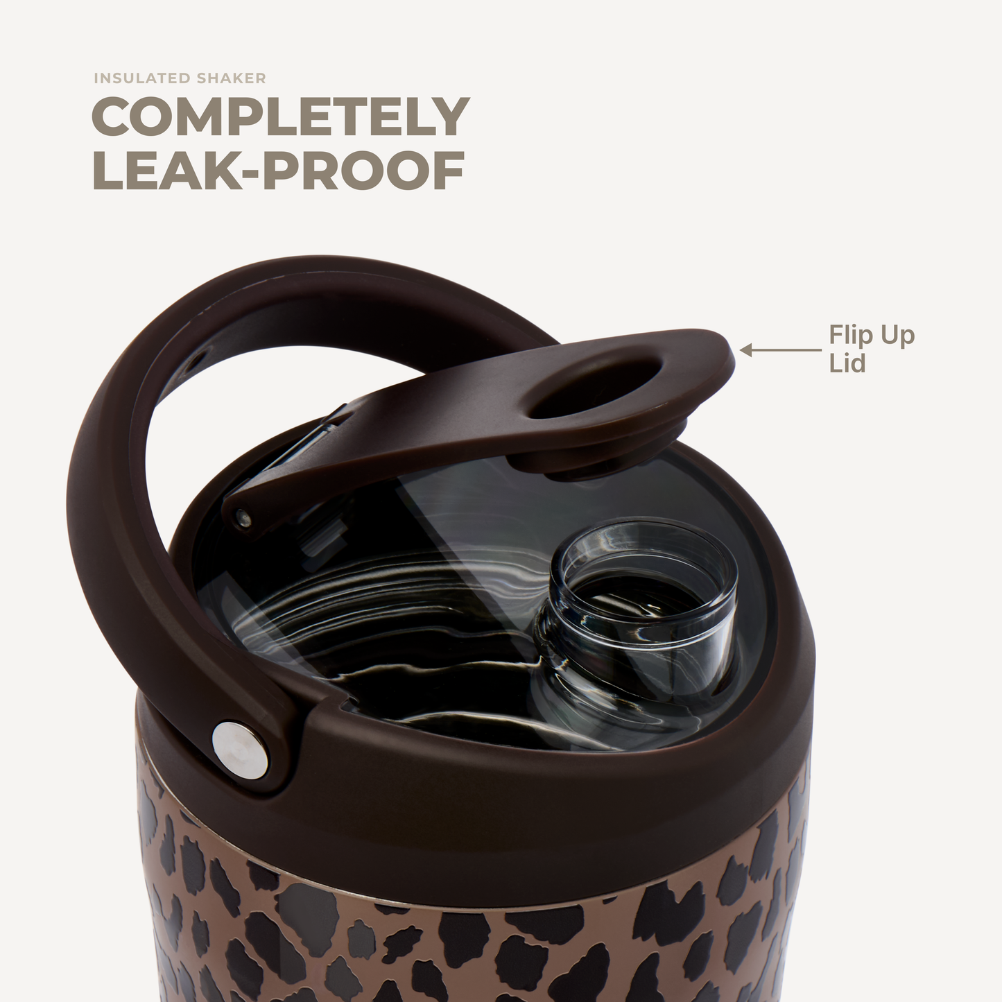 Brown Leopard HydroJug 24 oz Insulated Shaker