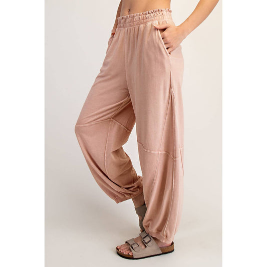 Mineral Washed Butter Jogger Pants