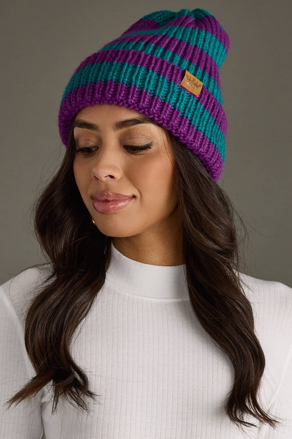 Striped Knit Beanie
