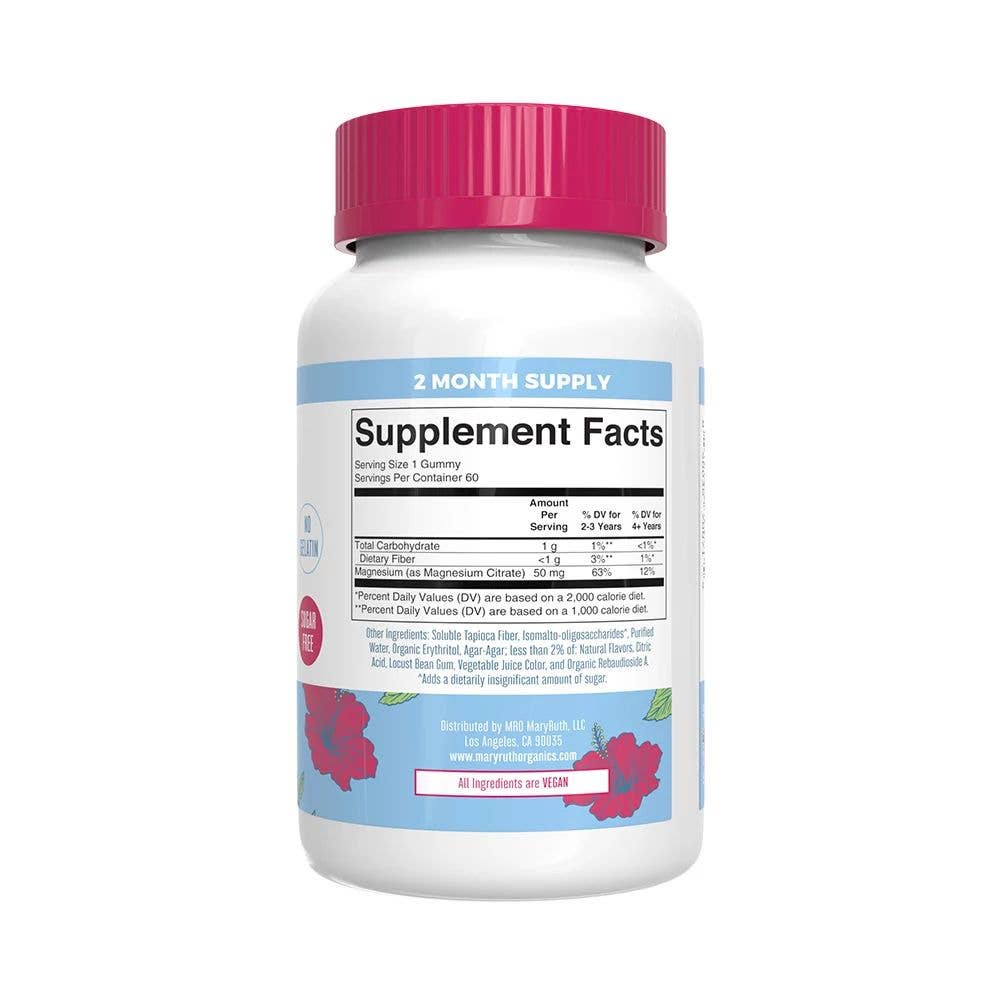 Kids Magnesium Gummies, Calming Hibiscus, Vegan Supplement