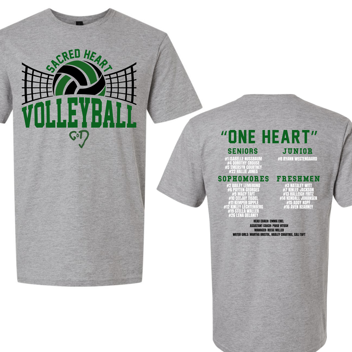 Sacred Heart Volleyball 2026 W/Roster