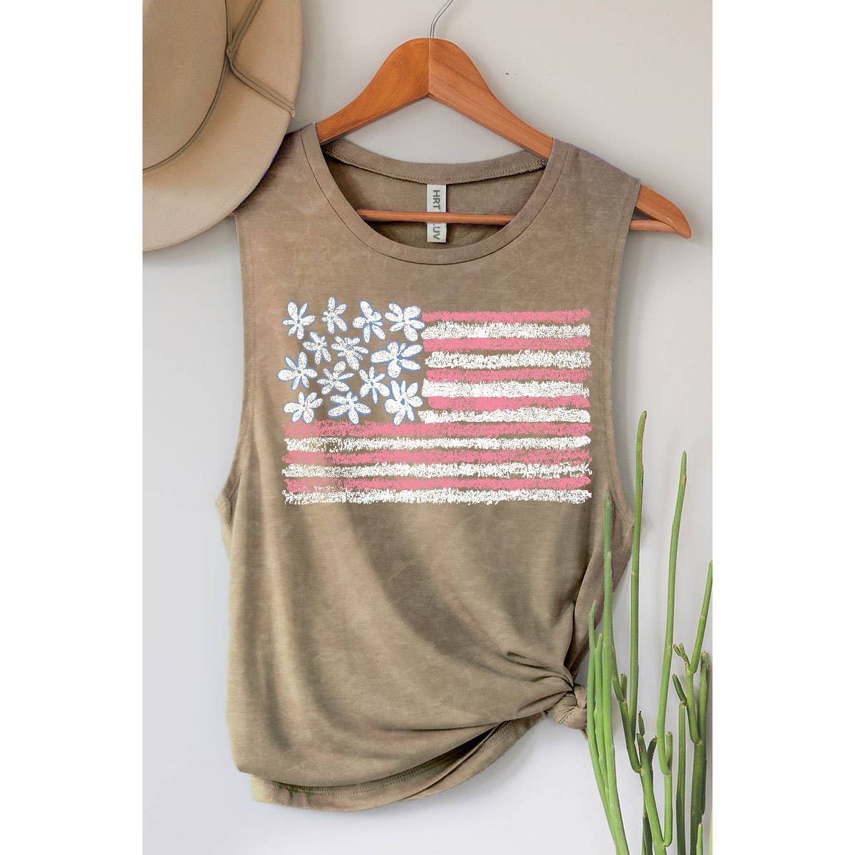 AMERICAN FLAG MINERAL GRAPHIC TANK TOP: Mineral Navy / XL