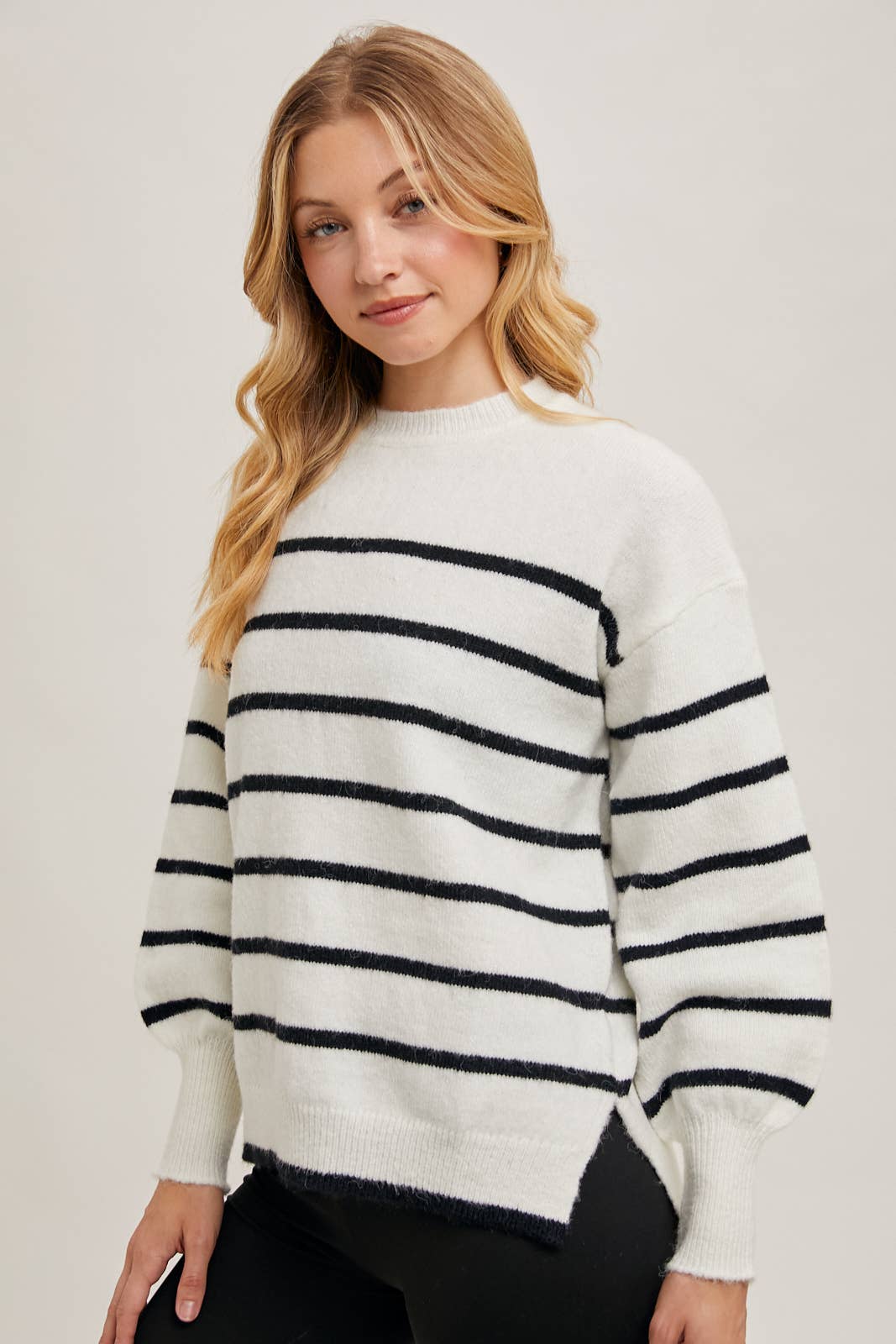 STRIPED KNIT SWEATER