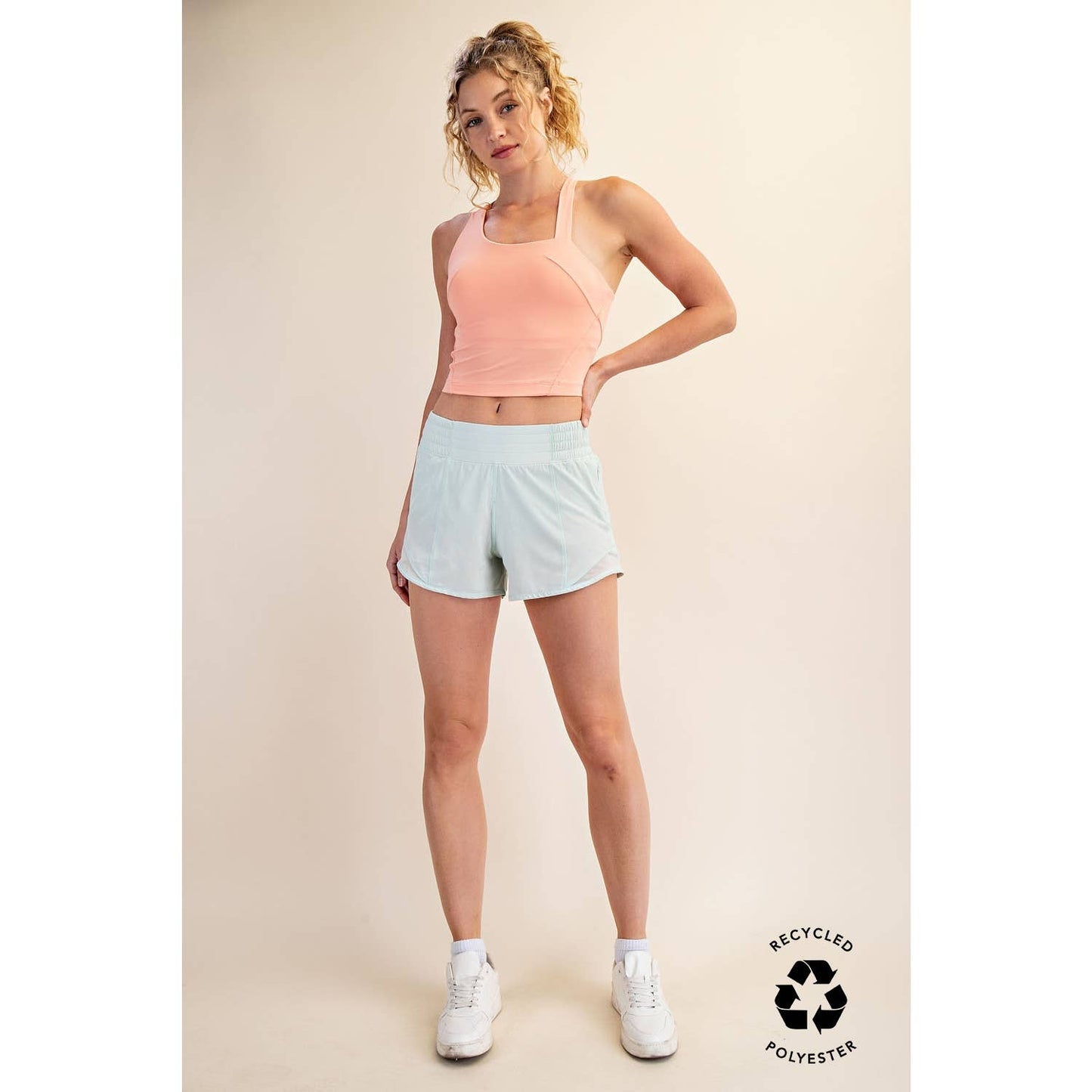 3INCH STRETCH WOVEN EXERCISE SHORTS: Kelly Green / S-M-L-XL(2-2-2-2)