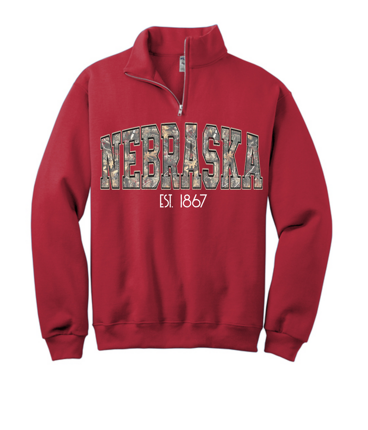 Camo Nebraska 1/4 Zip