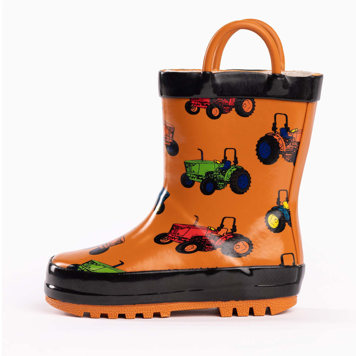 Norty Waterproof Rain Boots 41469 LittleKid Brown Tractor: 2 Little Kid