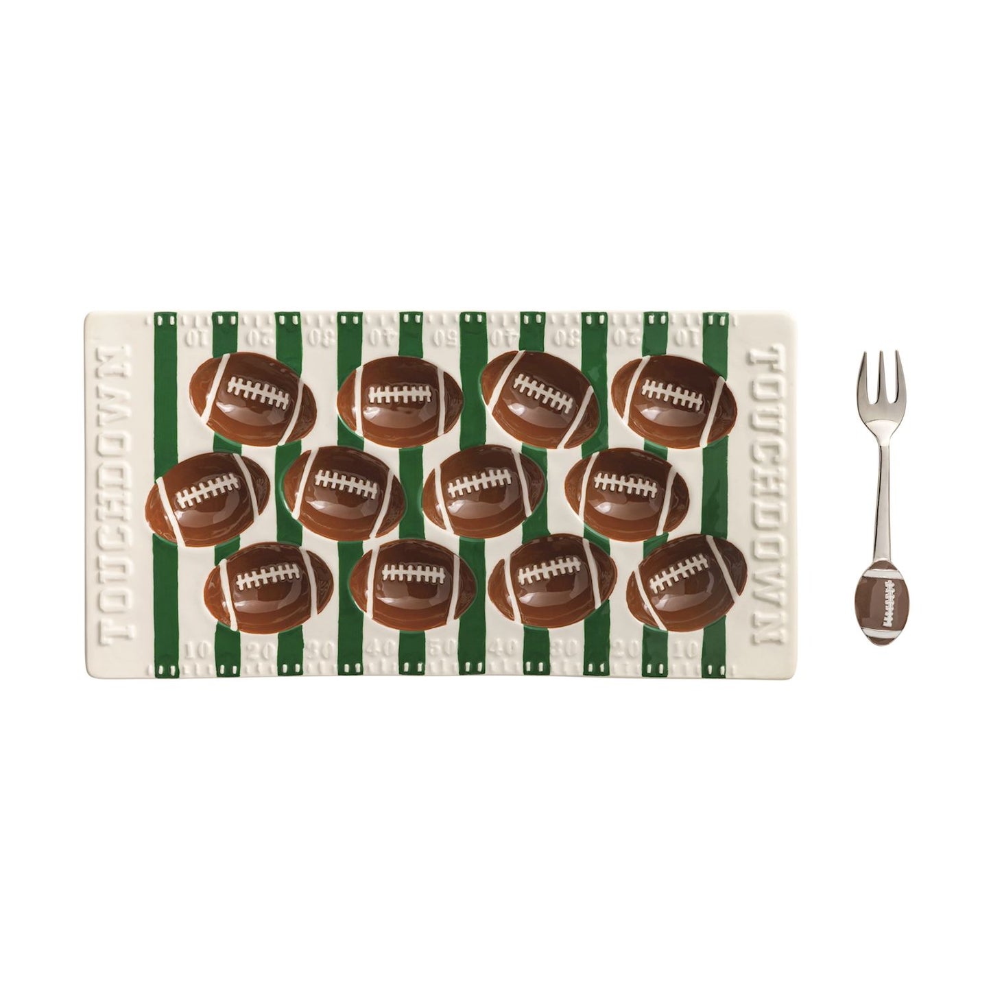 Football Field Deviled Egg Tray Set