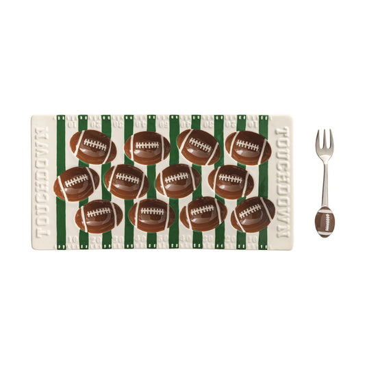 Football Field Deviled Egg Tray Set