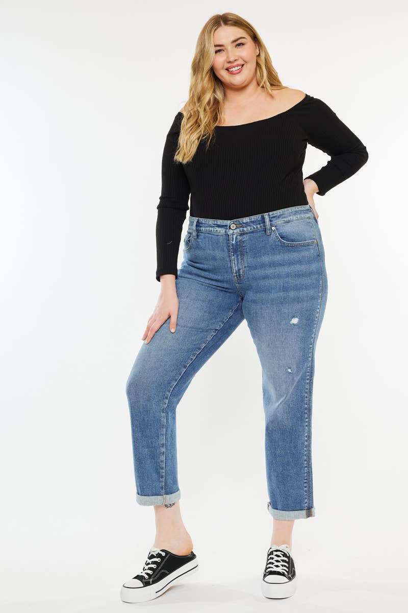 Plus MR Slim Boyfriend Jeans