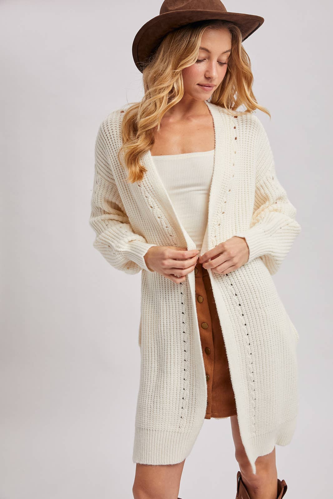 LONG KNIT SWEATER CARDIGAN