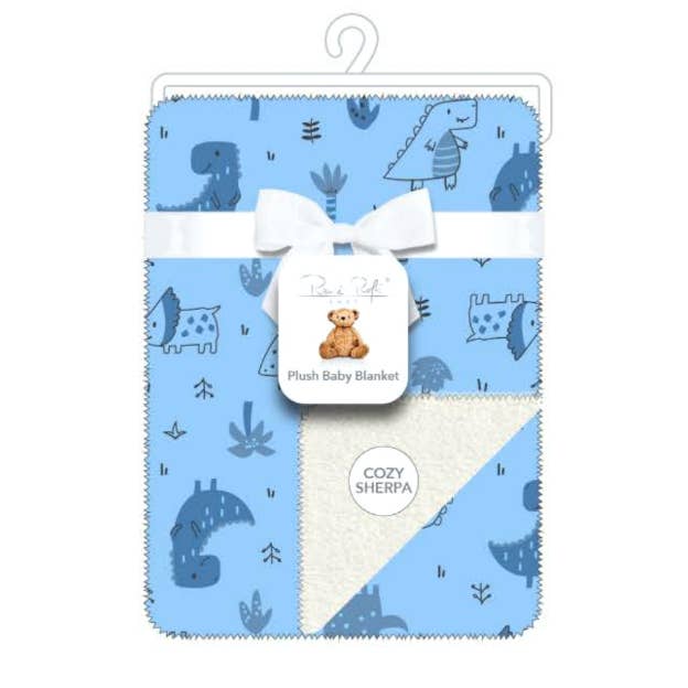 Super Soft Reverse side Cozy Sherpa Plush Baby Blanket