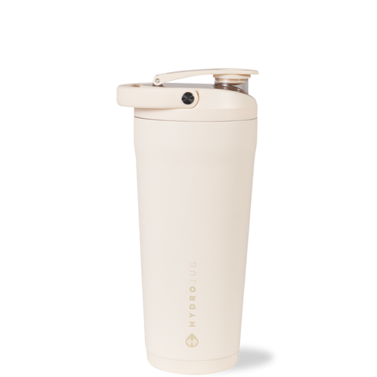 Cream HydroJug 24 oz Insulated Shaker