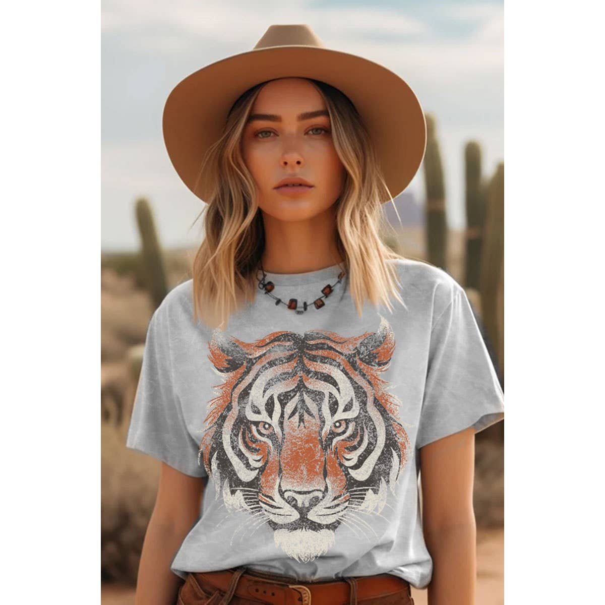 TIGER BIG FACE MINERAL GRAPHIC TEE