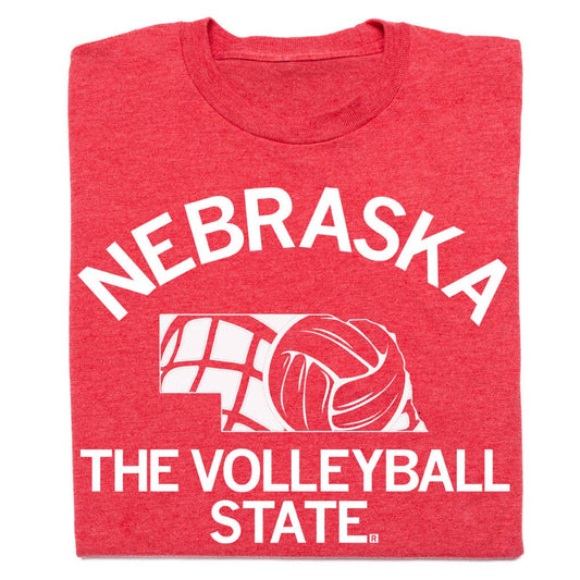 Nebraska: The Volleyball State: Standard XXXL - Heather Red