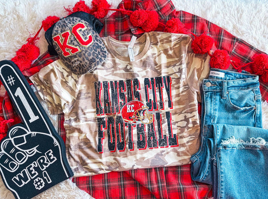 KANSAS CITY FOOTBALL CAMO TEE