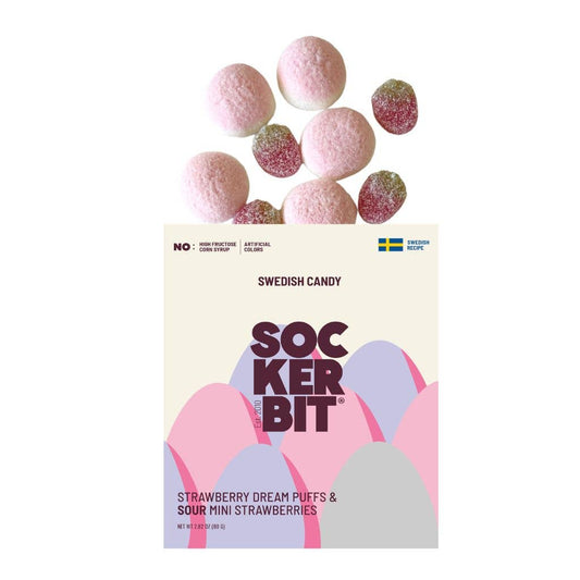 Sweet & Sour Strawberry Field Swedish Candy Bag 2.8oz Easter