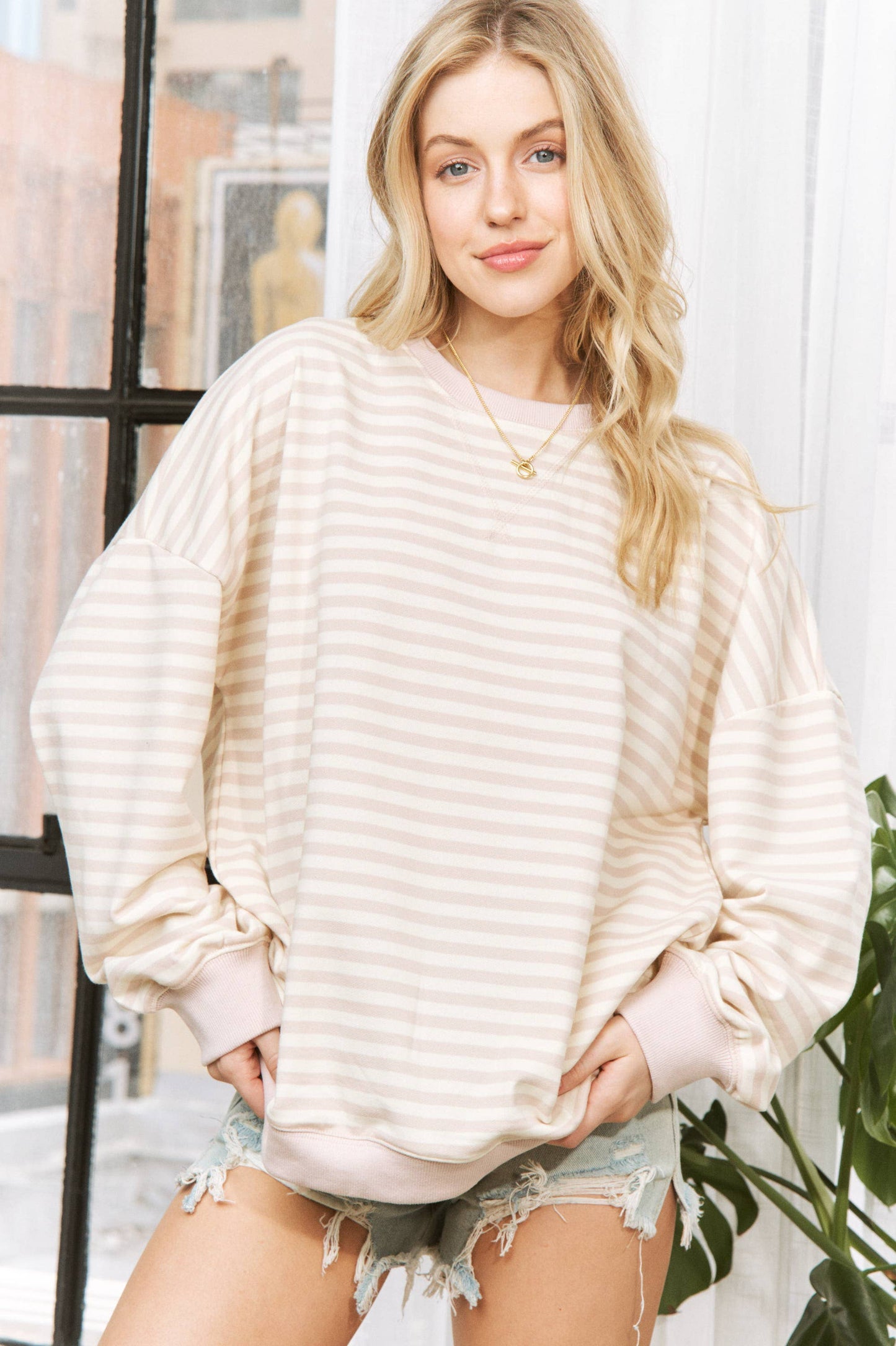 stripe pullover