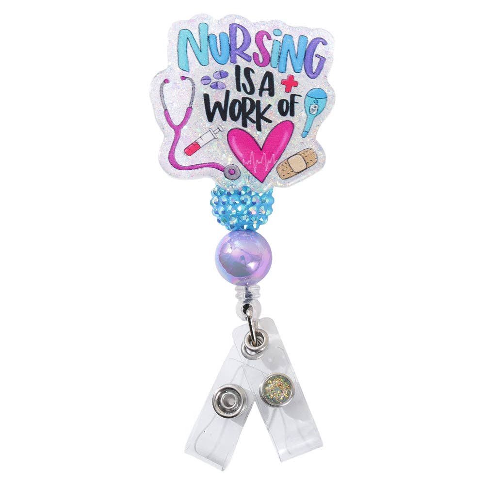 Glitterific Nurse Work Heart