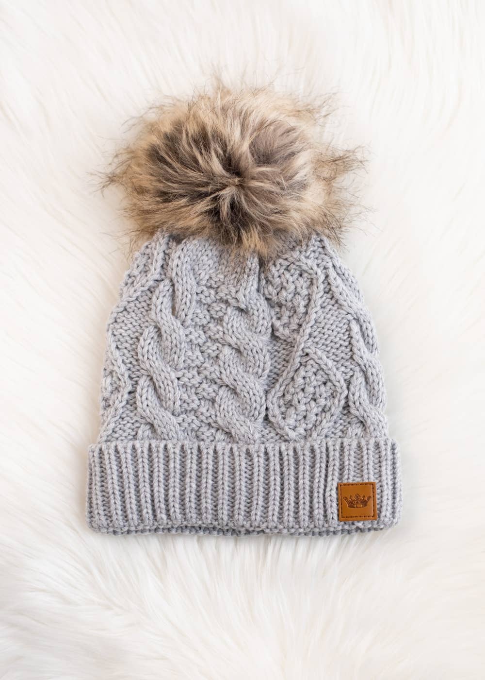 Cable Knit Pom Hat