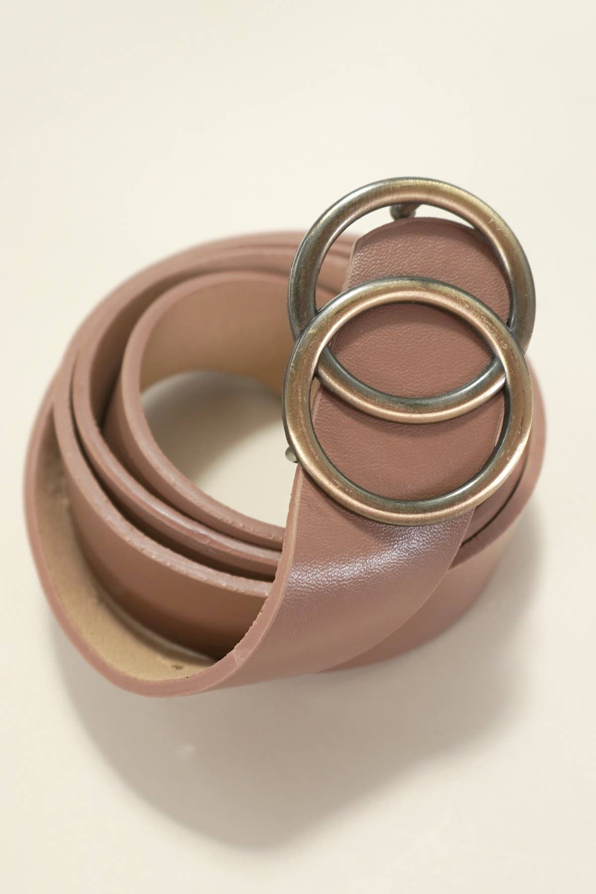 DOUBLE O BUCKLE FAUX LEATHER BELT: Leopard