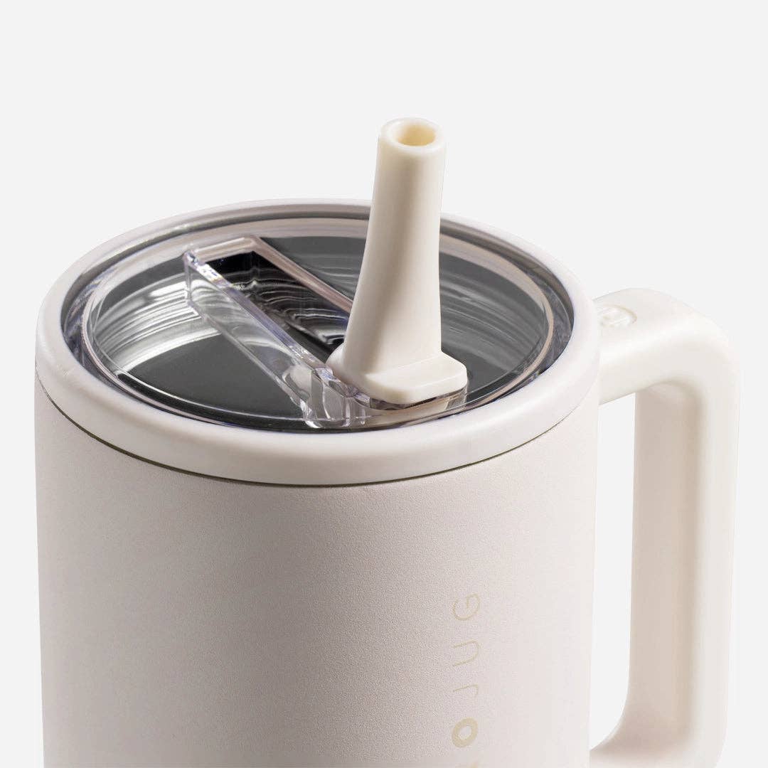 Cream HydroJug 32 oz Traveler Tumbler: Cream