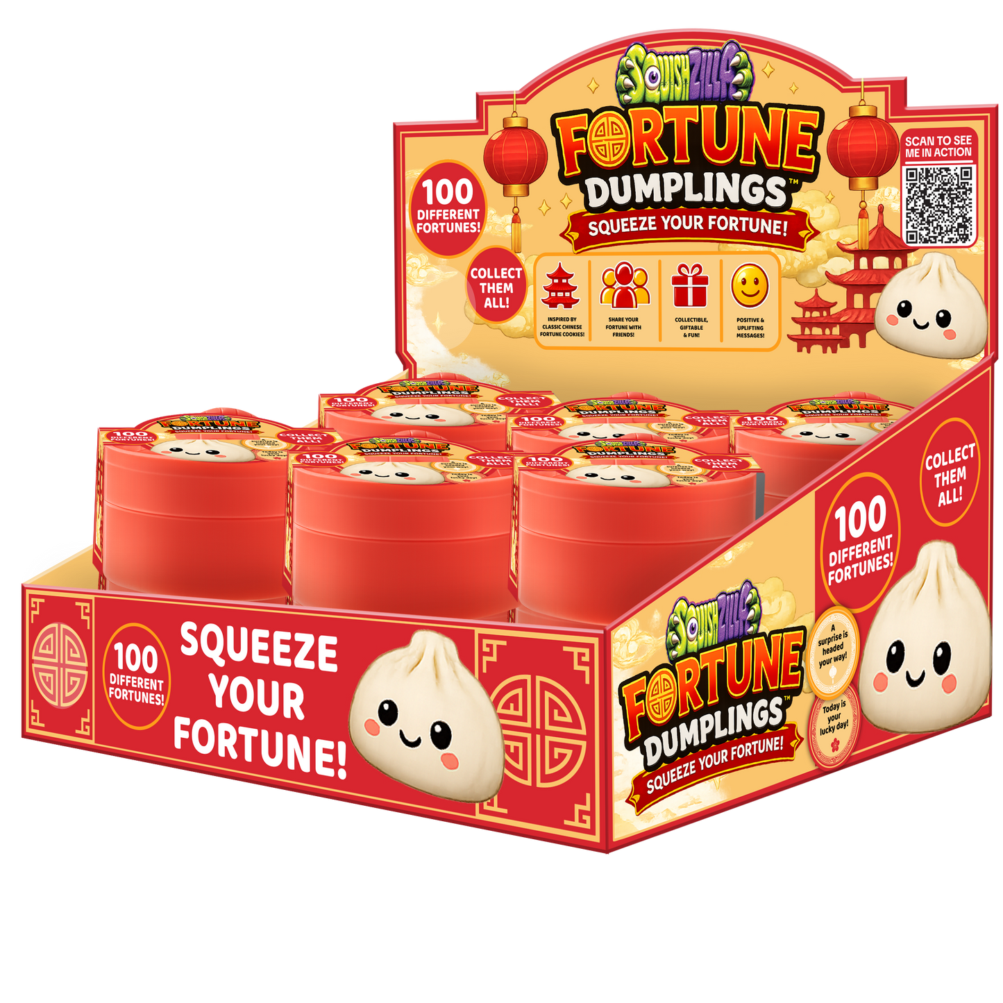 Fun Doh Mystery Fortune Cookie Squishy Dumpling - 12/Display: Wholesale Price