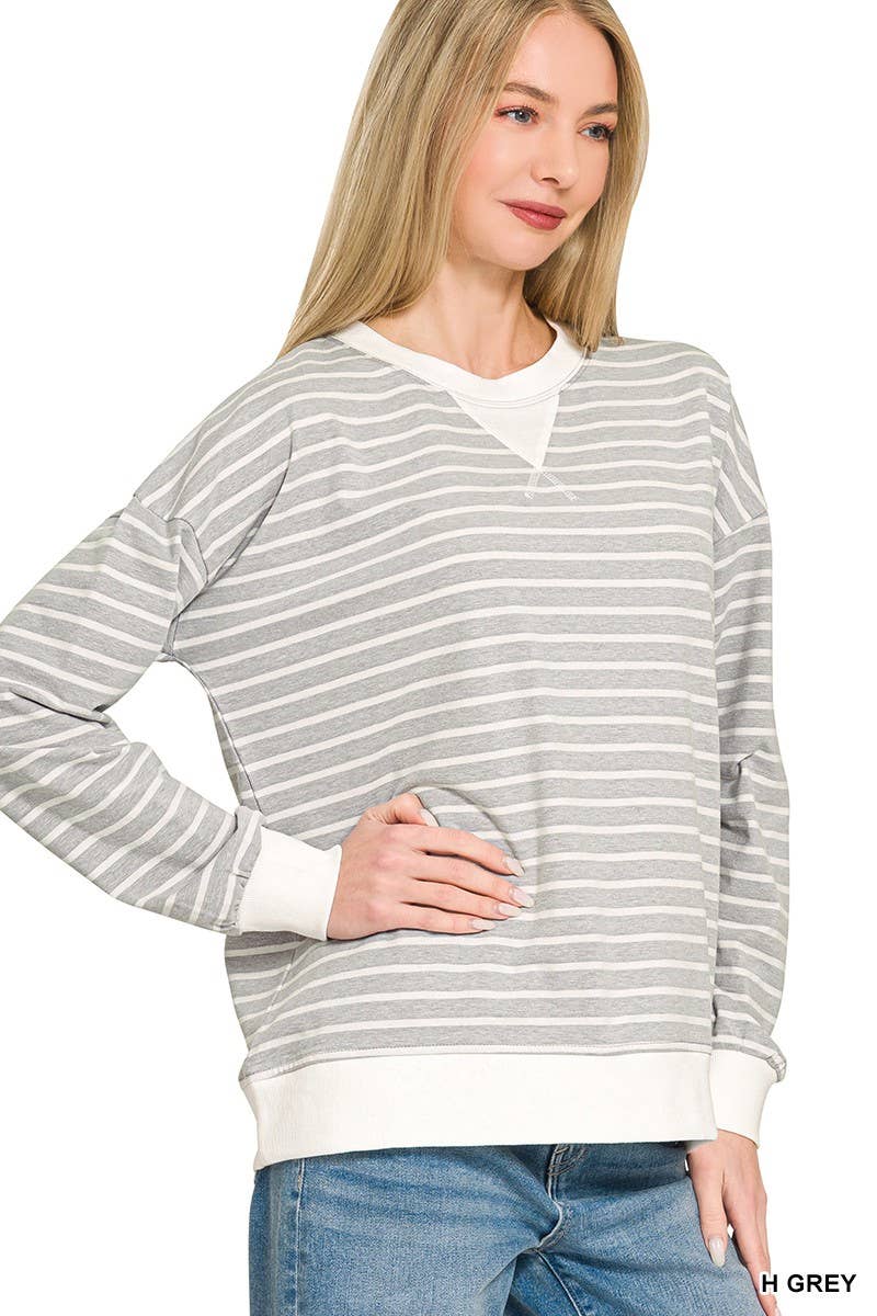 Striped Pullover: CANDY PINK / 2-2-2(S-M-L)