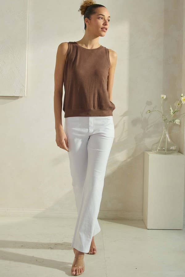 Viscose Crew Neck Tank