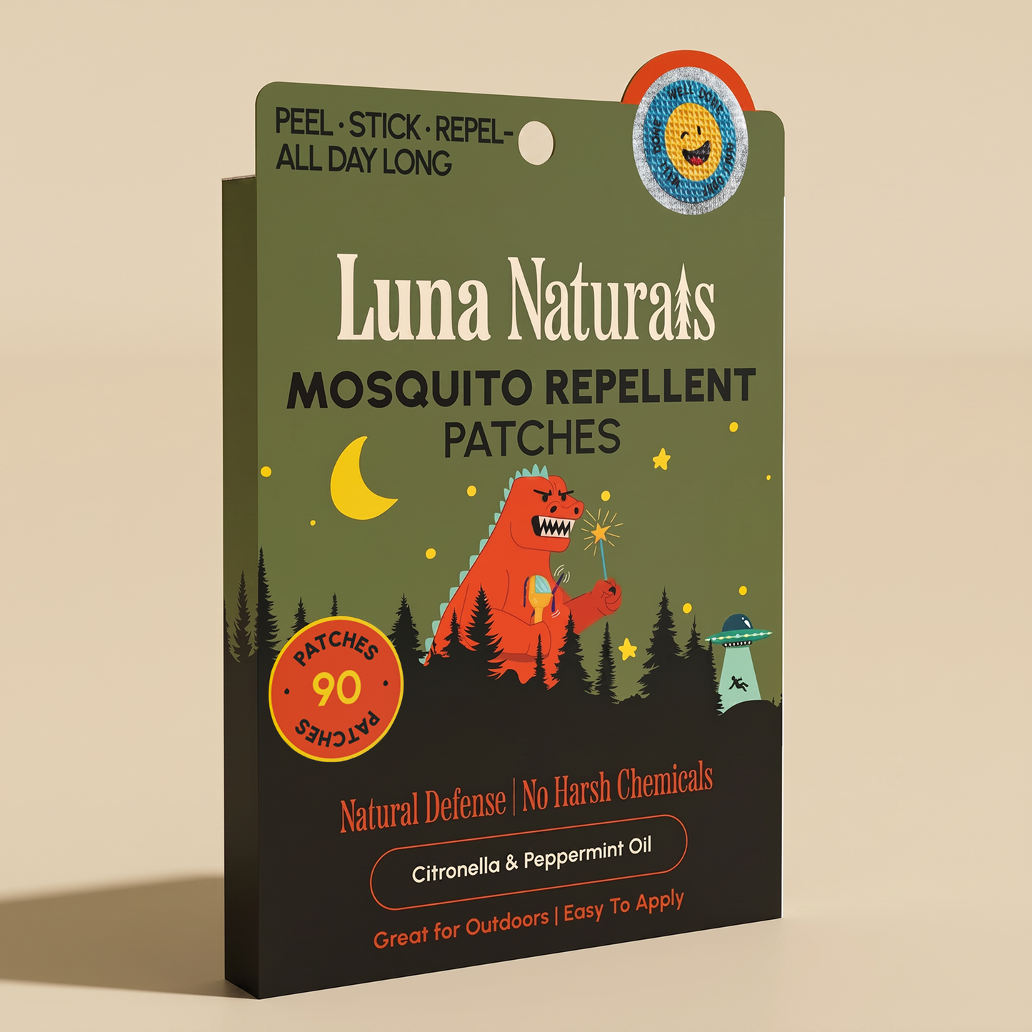 Kids Mosquito Repellent Patches — Summer & Outdoor | 90ct