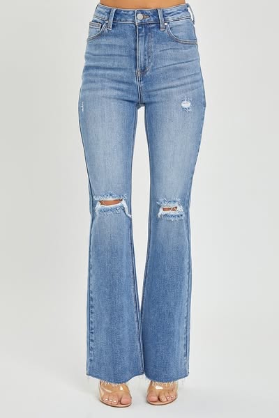 HR Knee Distressed Flare