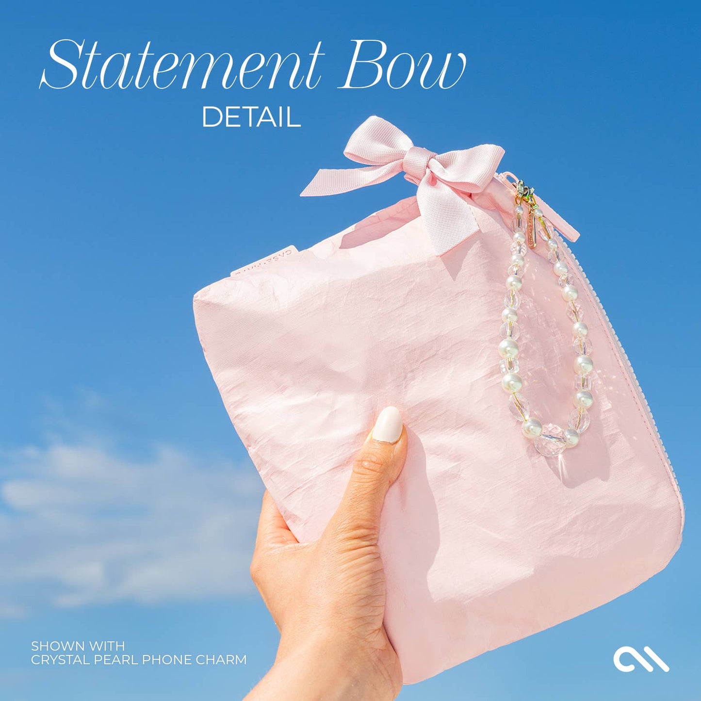 Case-Mate Ballet Pink Bow Waterproof Zip Pouch