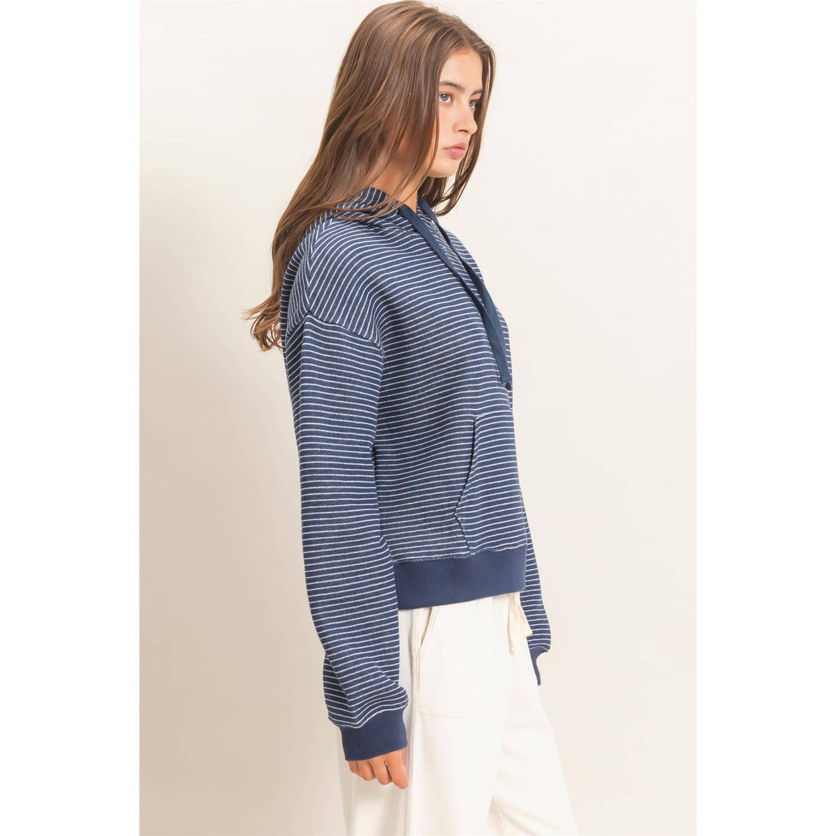 Striped French Terry Hoodie