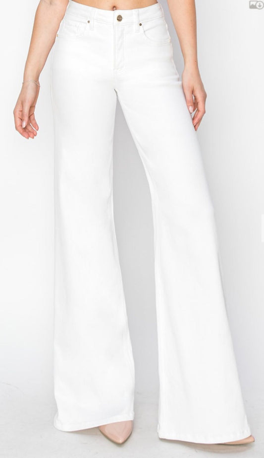 TC HR Wide White Jeans