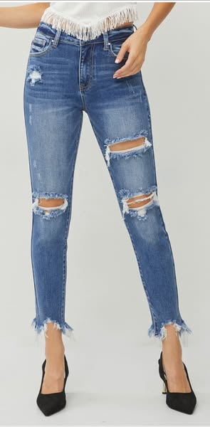 HR Distressed Skinny Jeans