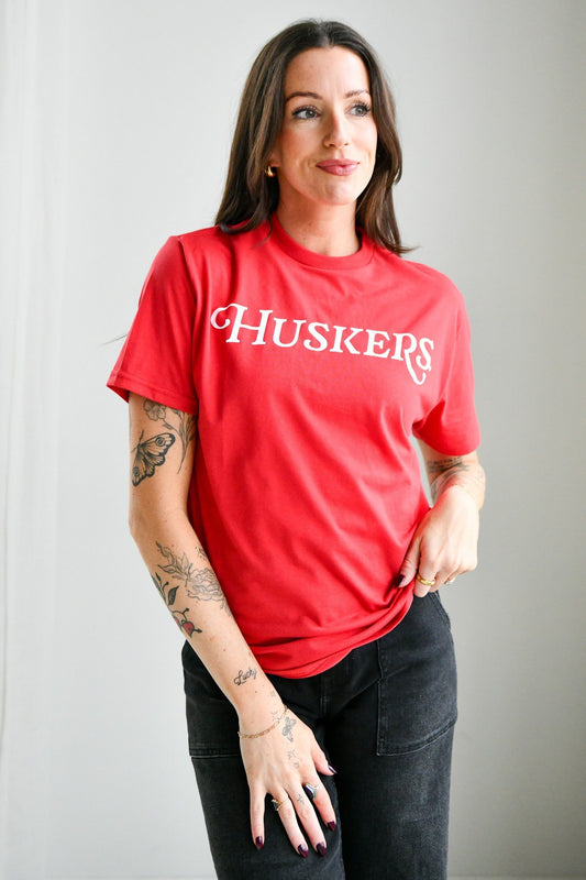 Red Huskers Tee