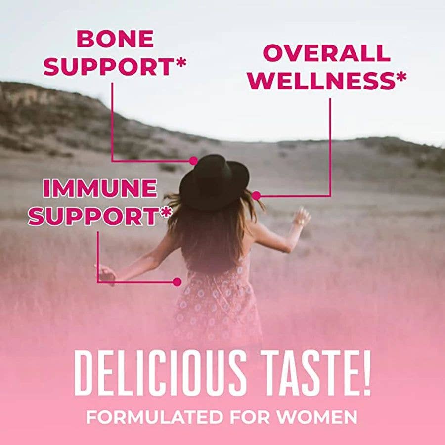 Strawberry Women's Multivitamin Gummies, Vegan, Sugar Free